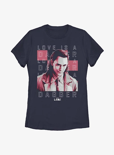 Marvel Loki Love Is A Dagger Womens T-Shirt