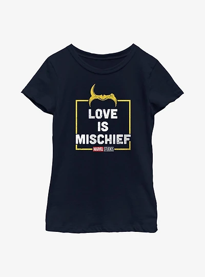 Marvel Loki Love Is Mischief Youth Girls T-Shirt