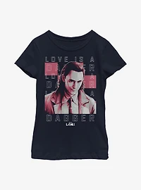 Marvel Loki Love Is A Dagger Youth Girls T-Shirt