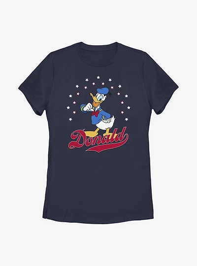 Disney Donald Duck Americana Womens T-Shirt
