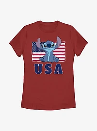 Disney Lilo And Stitch Americana Womens T-Shirt