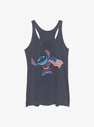 Disney Lilo And Stitch Tropic Flag Womens Tank Top