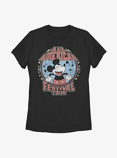 Disney Mickey Mouse American Tour Womens T-Shirt