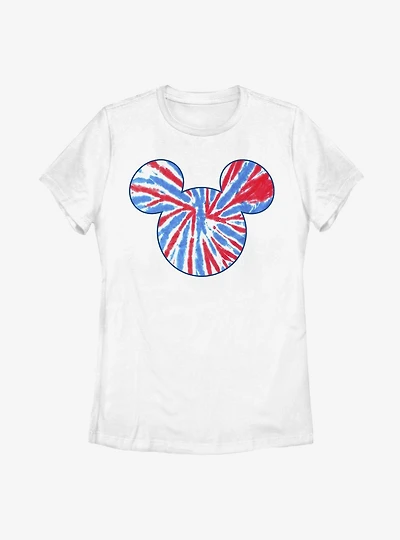 Disney Mickey Mouse Tie Dye Americana Womens T-Shirt