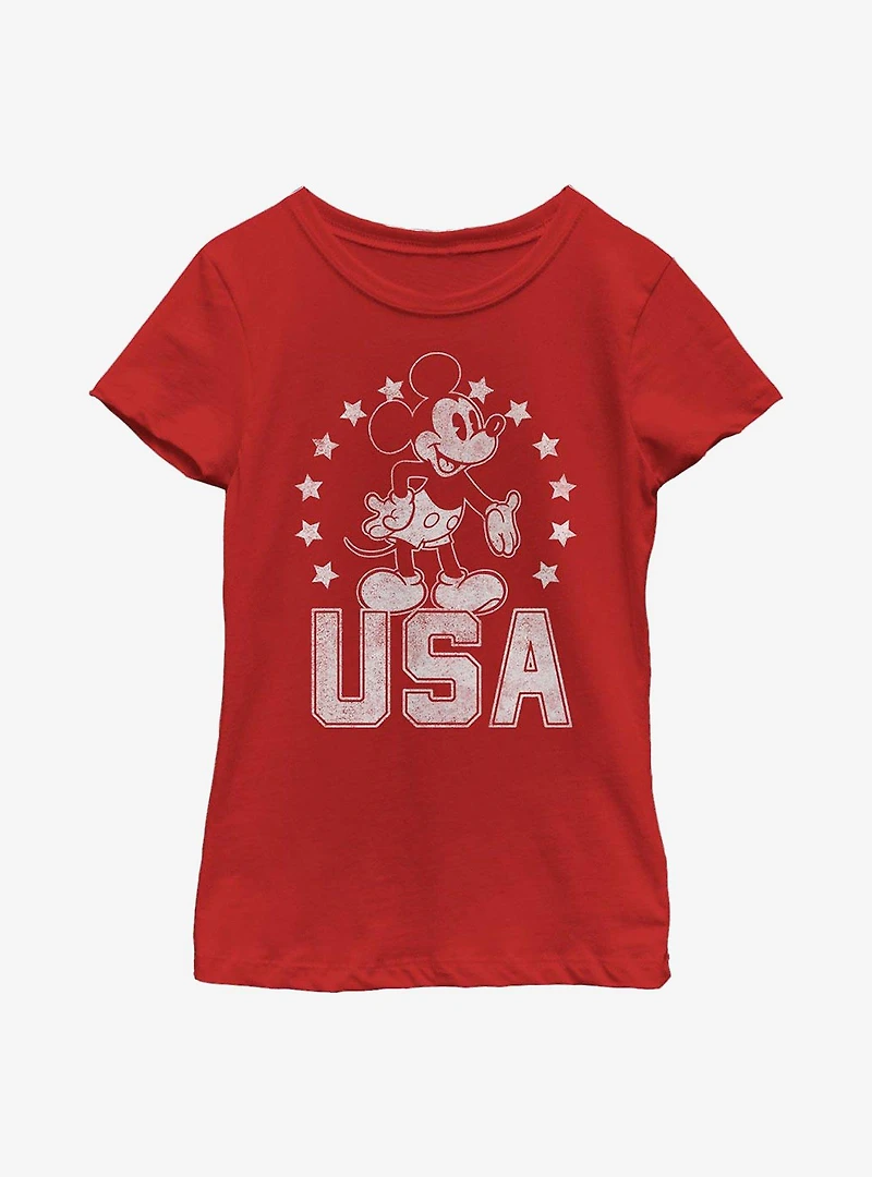 Disney Mickey Mouse USA Youth Girls T-Shirt