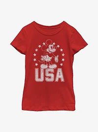 Disney Mickey Mouse USA Youth Girls T-Shirt