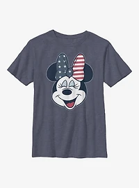 Disney Minnie Mouse American Bow Youth T-Shirt