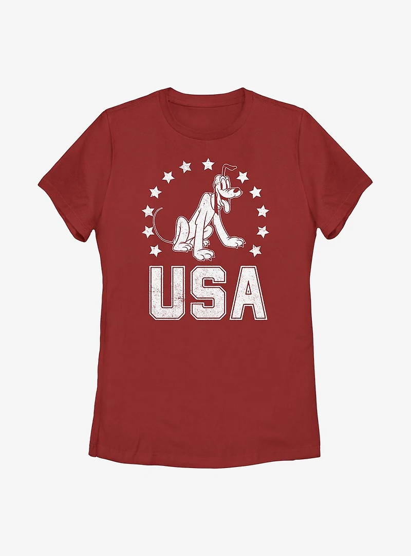 Disney Pluto USA Womens T-Shirt