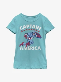 Marvel Captain America Americana Youth Girls T-Shirt