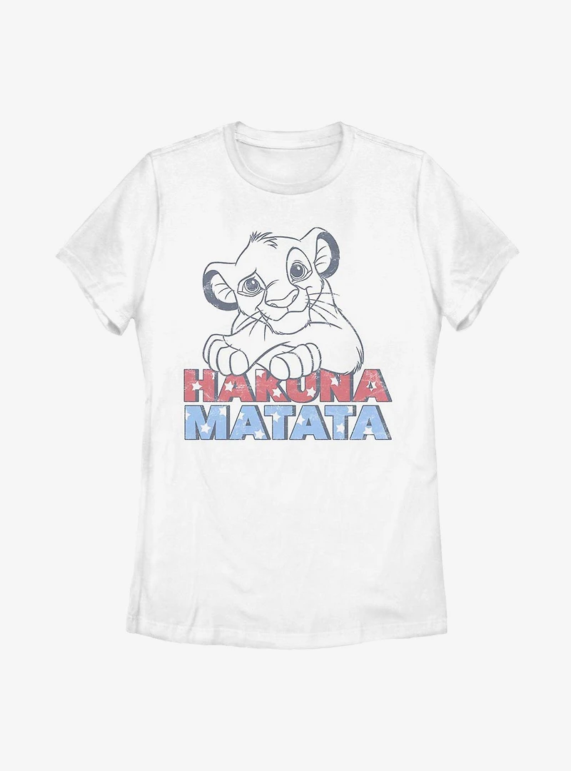 Disney The Lion King Americana Simba Womens T-Shirt