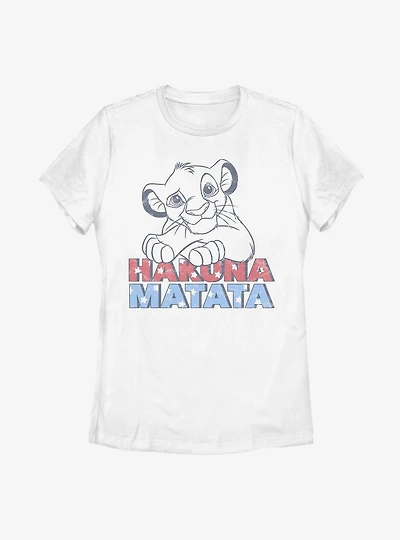 Disney The Lion King Americana Simba Womens T-Shirt
