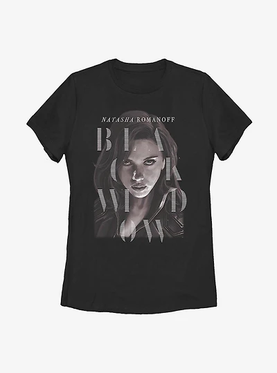 Marvel Black Widow Style Portrait Womens T-Shirt