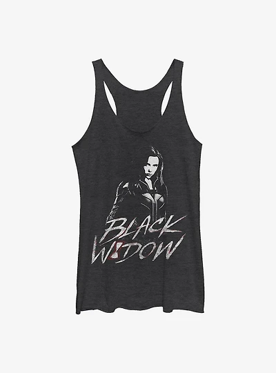 Marvel Black Widow Distress Womens Tank Top