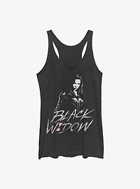 Marvel Black Widow Distress Womens Tank Top