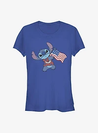 Disney Lilo & Stitch Tropical Flag Girls T-Shirt