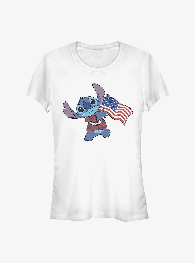 Disney Lilo & Stitch Tropical Flag Girls T-Shirt