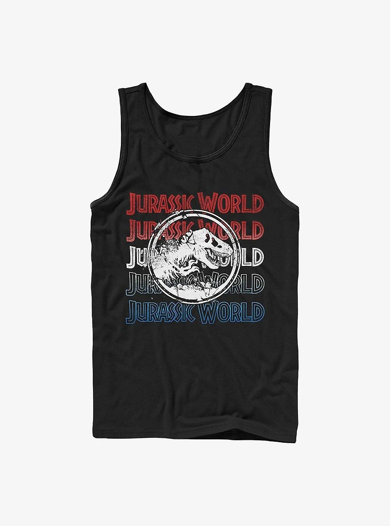 Jurassic Park Logo Repeat Tank