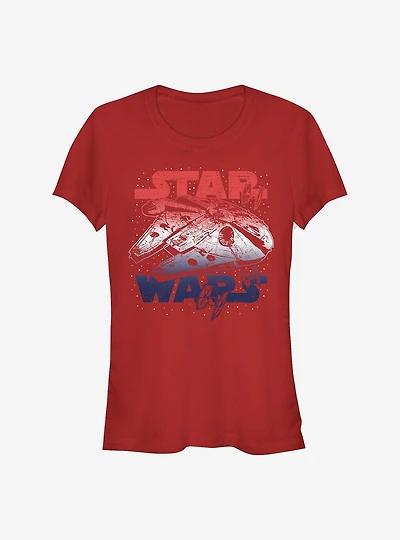 Star Wars Star Spangled Falcon Girls T-Shirt