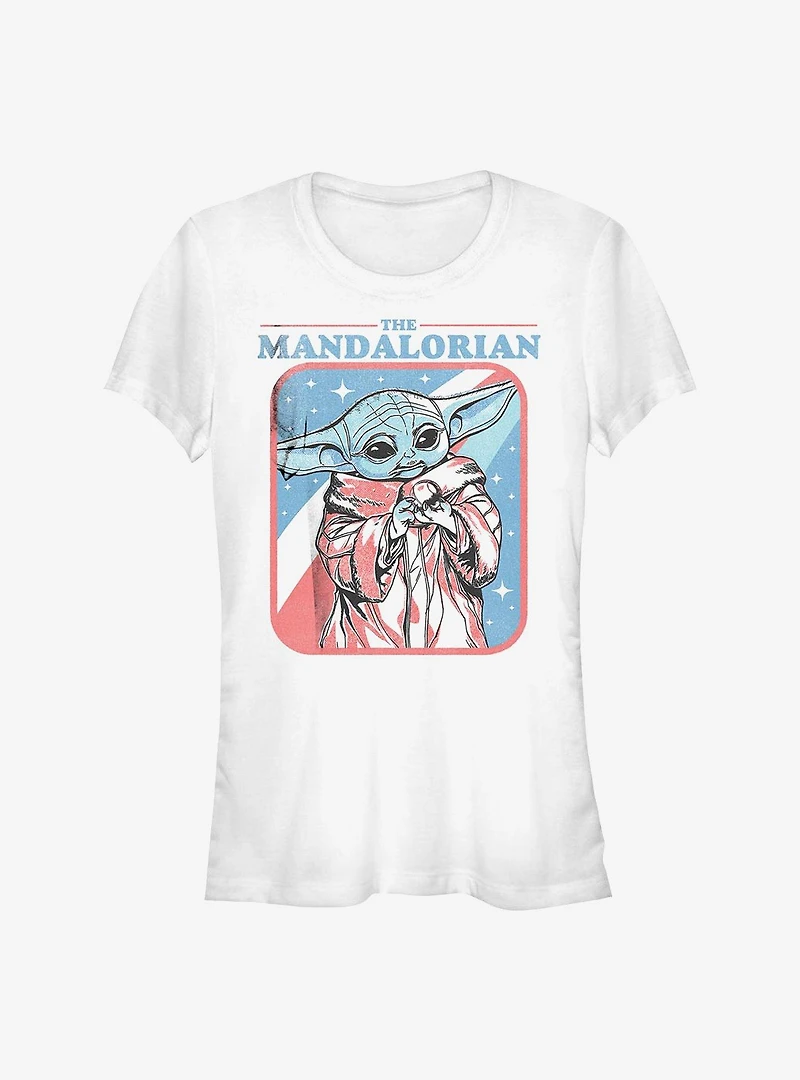 Star Wars The Mandalorian Stars Stripes Child Girls T-Shirt