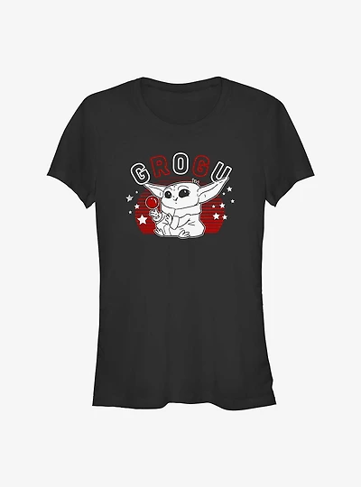 Star Wars The Mandalorian Child Lines And Stars Girls T-Shirt