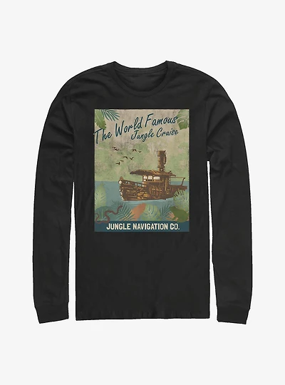 Disney Jungle Cruise Vintage Poster Long-Sleeve T-Shirt