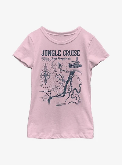Disney Jungle Cruise Map Youth Girls T-Shirt