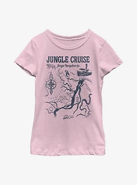 Disney Jungle Cruise Map Youth Girls T-Shirt