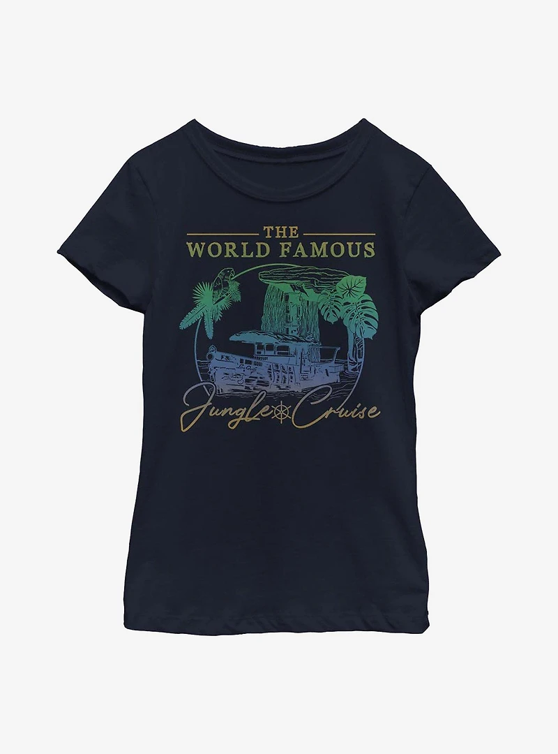 Disney Jungle Cruise World Famous Waterfall Youth Girls T-Shirt