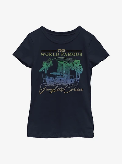 Disney Jungle Cruise World Famous Waterfall Youth Girls T-Shirt