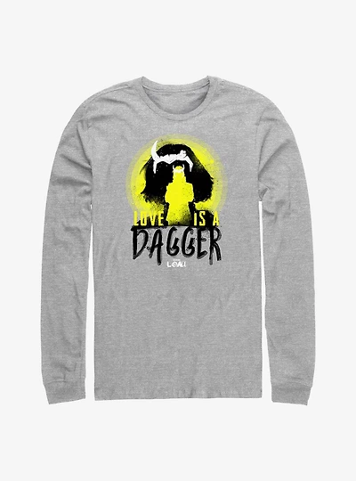 Marvel Loki Love Is A Dagger Silhouettes Long-Sleeve T-Shirt