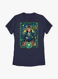 Marvel Loki Stained Glass Womens T-Shirt