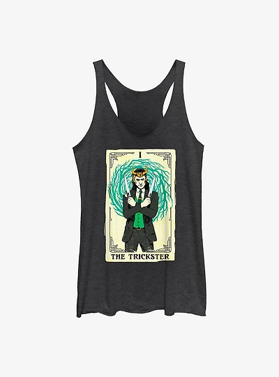 Marvel Loki Trickster Tarot Card Womens Tank Top