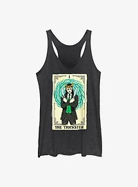 Marvel Loki Trickster Tarot Card Womens Tank Top