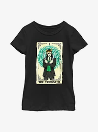 Marvel Loki Trickster Tarot Card Youth Girls T-Shirt