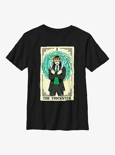 Marvel Loki Trickster Tarot Card Youth T-Shirt