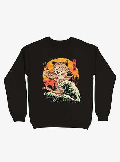 Neko Cat Sushi Wave Sweatshirt