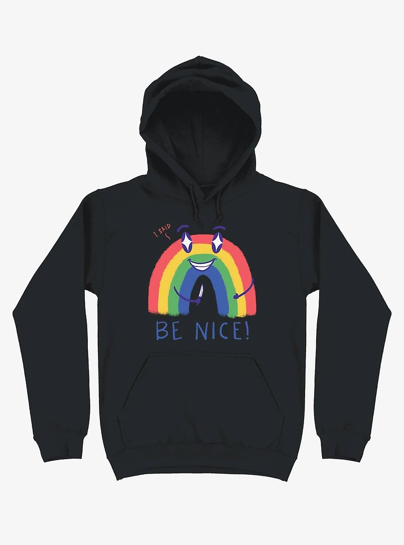 Rainbow Knife Be Nice 2.0 Black Hoodie