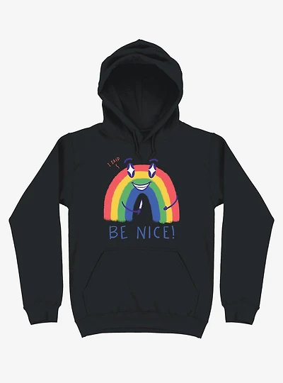 Rainbow Knife Be Nice 2.0 Black Hoodie