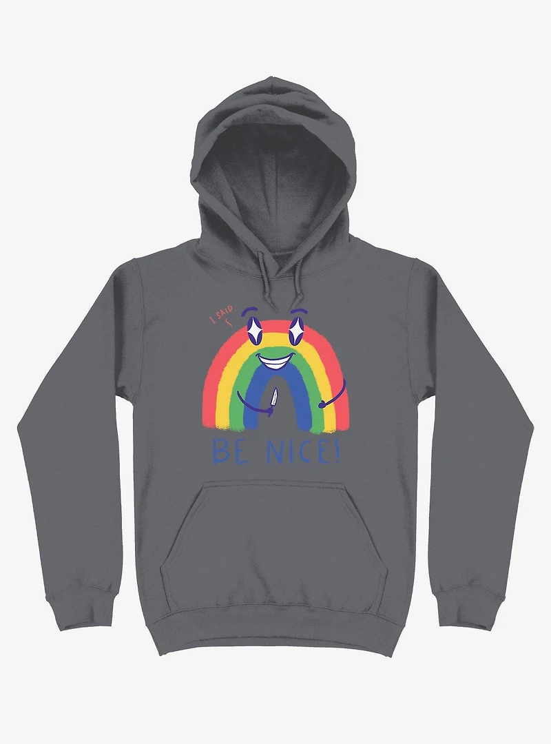 Rainbow Knife Be Nice 2.0 Asphalt Grey Hoodie
