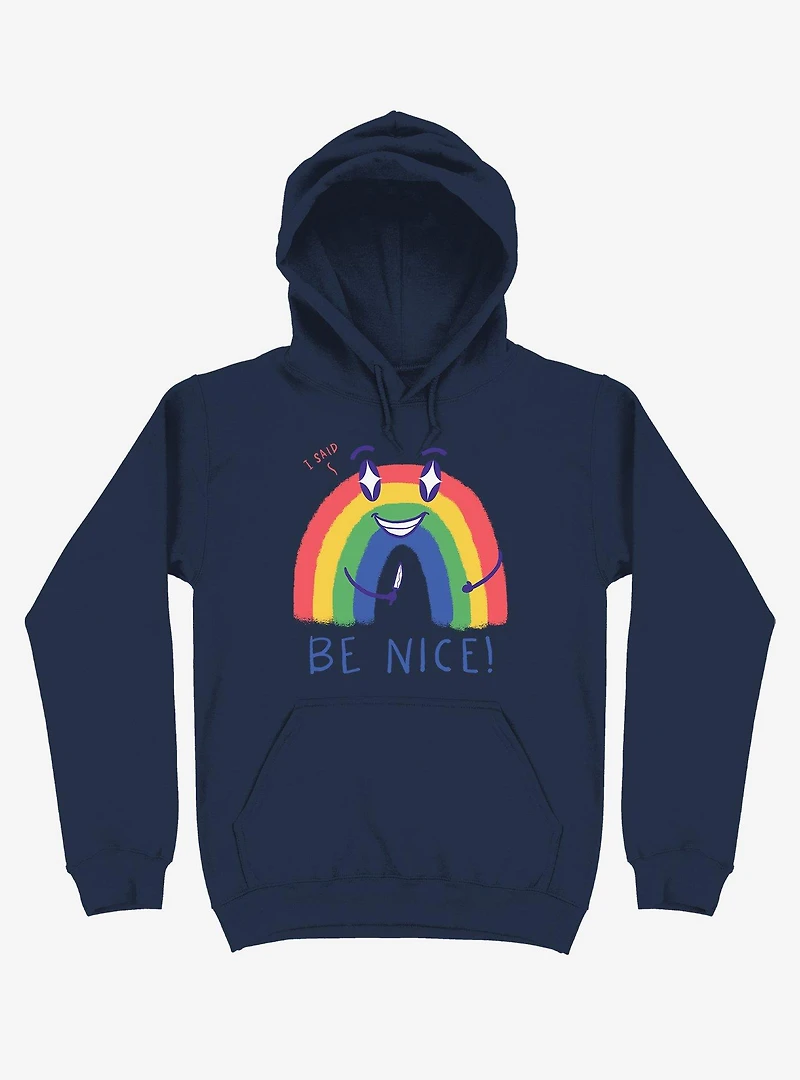 Rainbow Knife Be Nice 2.0 Navy Blue Hoodie
