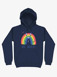 Rainbow Knife Be Nice 2.0 Navy Blue Hoodie