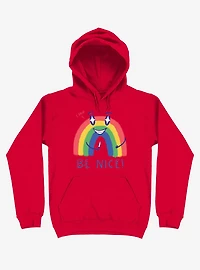 Rainbow Knife Be Nice 2.0 Red Hoodie