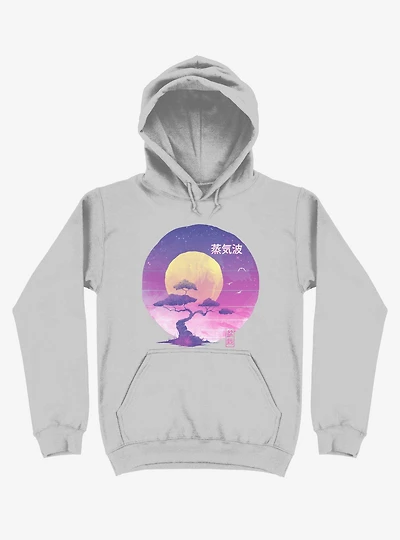 Neon Bonsai Wave Silver Hoodie