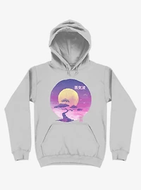 Neon Bonsai Wave Silver Hoodie
