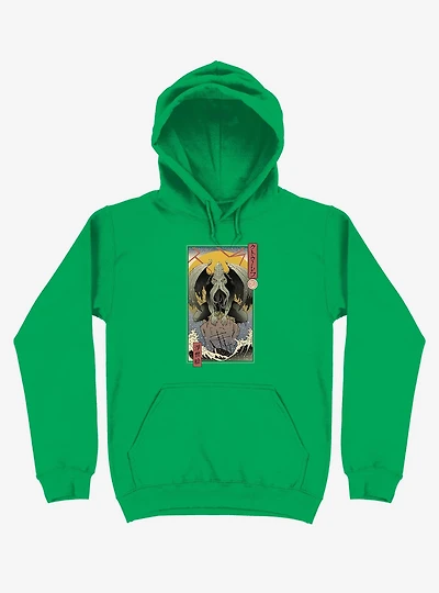 Ocean Cthulhu Edo Kelly Green Hoodie