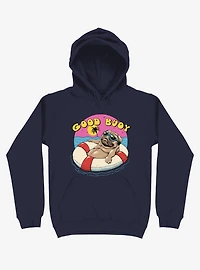 Ocean Pug Good Buoy! Navy Blue Hoodie