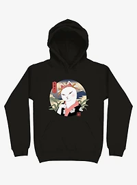 Cat Neko Geisha Black Hoodie