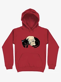 Cat Neko Skull Red Hoodie