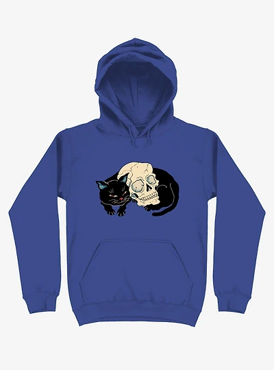 Cat Neko Skull Royal Blue Hoodie