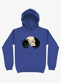 Cat Neko Skull Royal Blue Hoodie